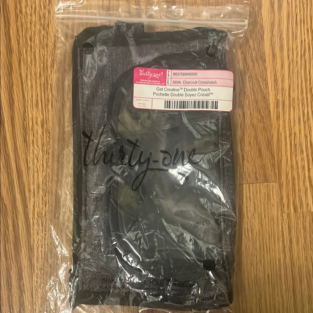 Thirty-One Charcoal Double Pouch